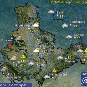 Sachsen-Anhalt Wetter am Montag