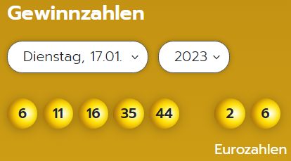 Eurojackpot: Zahlen & Quoten (Dienstags-Ziehung)