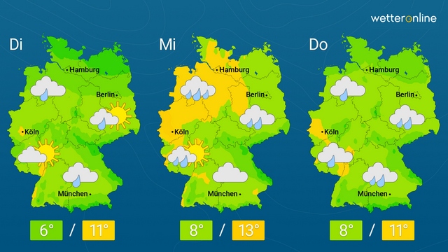 Tiefs haben weiterhin das Sagen