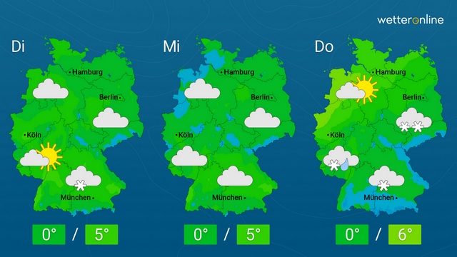 Tief mit Schnee und Eisregen möglich