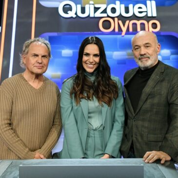 „Alte Freunde“ gegen den Olymp: Heiner Lauterbach und Uwe Ochsenknecht bei Esther Sedlaczek / „Quizduell-Olymp“ heute um 18:50 Uhr im Ersten