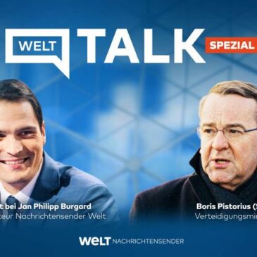 „WELT TALK Spezial“ heute ab 16.55 Uhr mit Boris Pistorius LIVE von der Münchner Sicherheitskonferenz / Themen: Ukraine-Krieg, NATO, allgemeine Dienstpflicht und Zustand der Bundeswehr