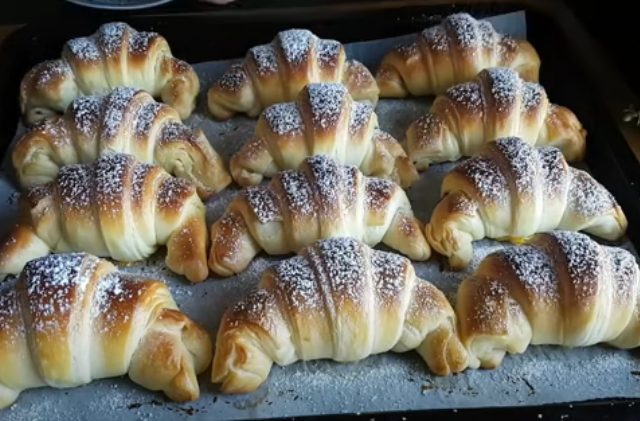 Wenn Sie 1 Ei, Milch und Mehl haben! einfach und super lecker diese CROISSANTS zubereiten
