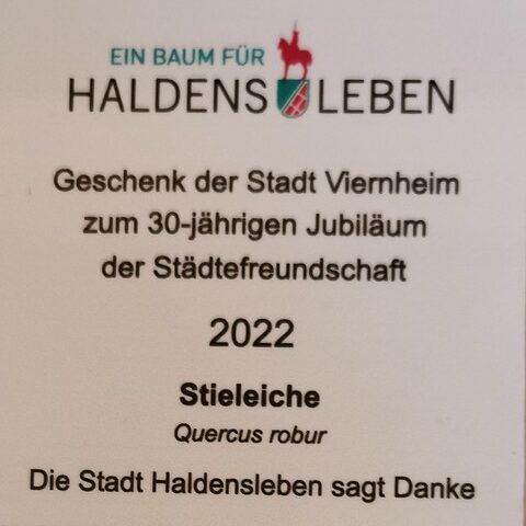 Haldensleber Baumpatenschaftsprogramm wird fortgesetzt