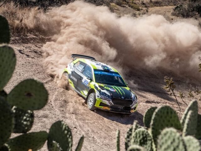 Rallye Mexiko: Dreifachsieg für Škoda Piloten in der WRC2 mit Teamneuling Gus Greensmith an der Spitze
