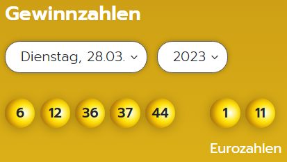 Eurojackpot: Zahlen & Quoten (Dienstags-Ziehung)