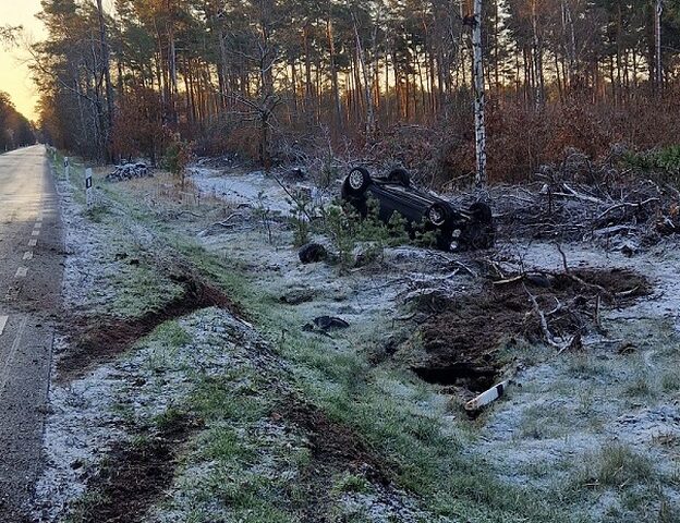 K1183 / 06.53 Uhr: Autofahrerin kommt von der Fahrbahn ab und wird schwer verletzt