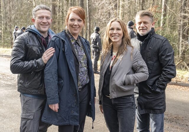 Dreh für neue NDR „Polizeiruf 110“-Folge mit Anneke Kim Sarnau, Lina Beckmann und Jördis Triebel