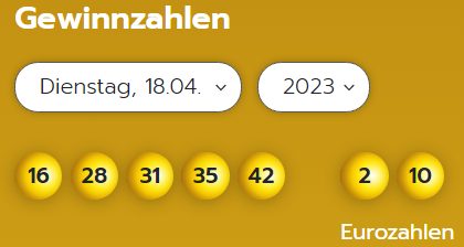 Eurojackpot: Zahlen & Quoten (Dienstags-Ziehung)