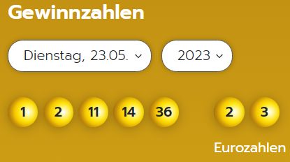 Eurojackpot: Zahlen & Quoten (Dienstags-Ziehung)