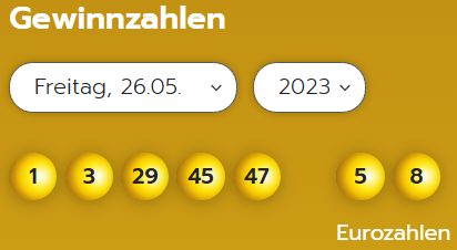 Eurojackpot: Zahlen & Quoten (Freitags-Ziehung)