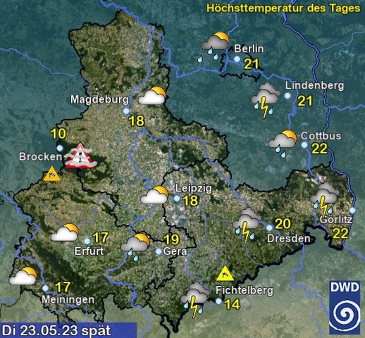 Sachsen-Anhalt Wetter am Dienstag