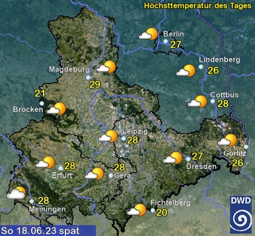 Sachsen-Anhalt Wetter am Sonntag