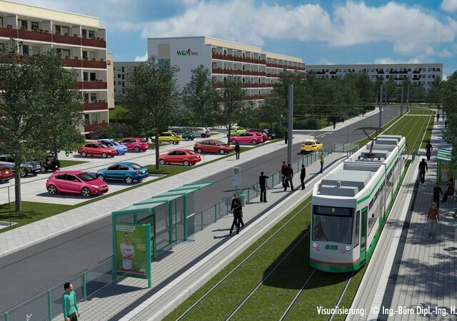 Nord-Süd-Verbindung für die Straßenbahn: Bauarbeiten im Milchweg und Burgstaller Weg