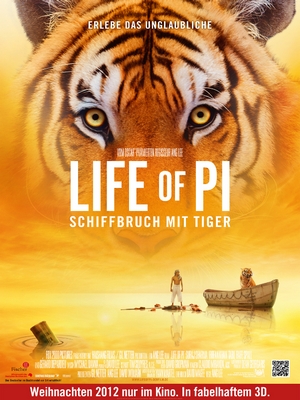 Abenteuerfilm: Life of Pi: Schiffbruch mit Tiger (Arte  20:15 – 22:10 Uhr)