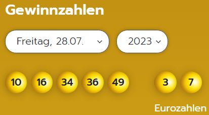 Eurojackpot: Zahlen & Quoten (Freitags-Ziehung)