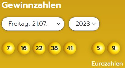 Eurojackpot: Zahlen & Quoten (Freitags-Ziehung)