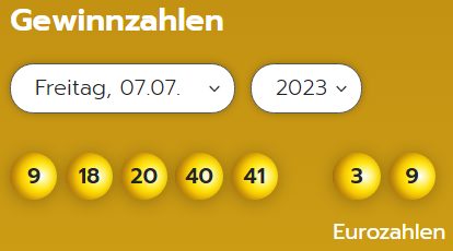 Eurojackpot: Zahlen & Quoten (Freitags-Ziehung)