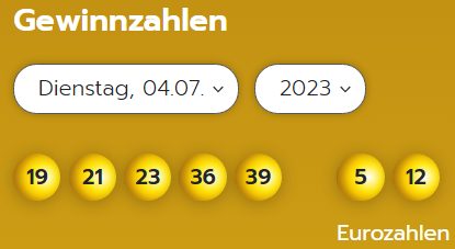 Eurojackpot: Zahlen & Quoten (Dienstags-Ziehung)