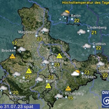 Sachsen-Anhalt Wetter am Montag