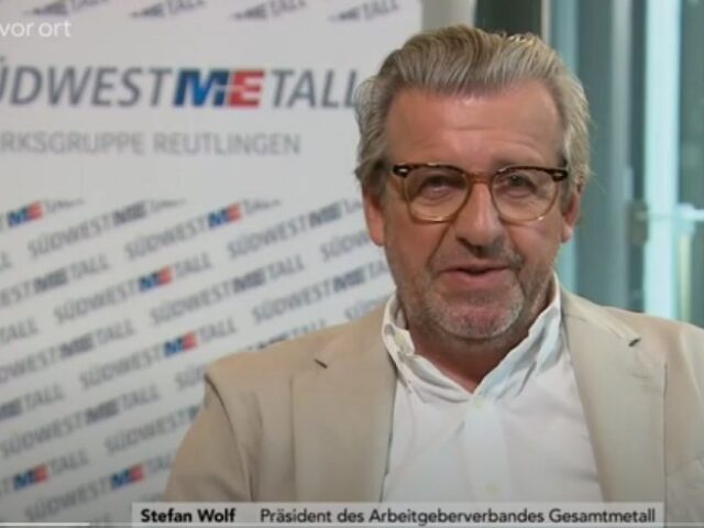 Gesamtmetall-Präsident Wolf gegen Industriestrompreis für einige wenige Großunternehmen