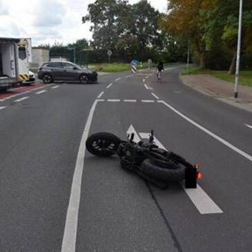 Verkehrsunfall mit Motorradfahrer