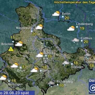 Sachsen-Anhalt Wetter am Montag