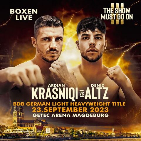 Ardian Krasniqi boxt in Magdeburg um Deutsche Meisterschaft im Halbschwergewicht!