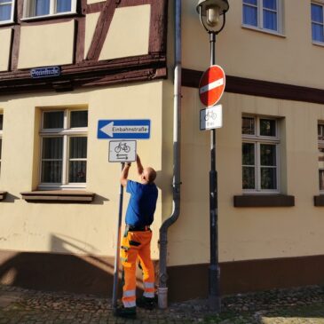 Sieben Einbahnstraßen für Radfahrer entgegen der Fahrtrichtung freigegeben