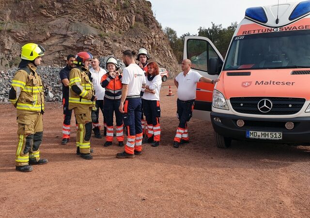 I.K.A.R.U.S Day: Großeinsatz im Steinbruch für Feuerwehren und Malteser Rettungsdienst im Harz