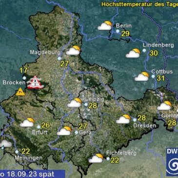 Sachsen-Anhalt Wetter am Montag