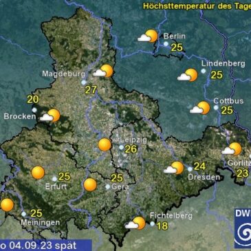 Sachsen-Anhalt Wetter am Montag