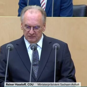 Ministerpräsident Haseloff im Bundesrat: Solidarität mit Israel