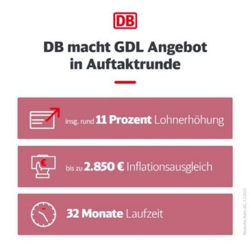 Kooperation statt Konfrontation: Deutsche Bahn macht GDL in erster Runde ein Angebot