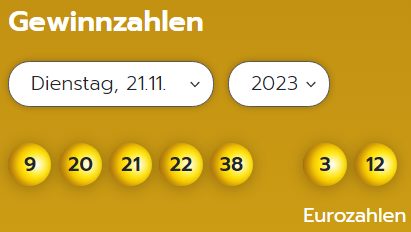 Eurojackpot: Zahlen & Quoten der Dienstags-Ziehung / 1x 927.015 Euro gehen nach Sachsen-Anhalt