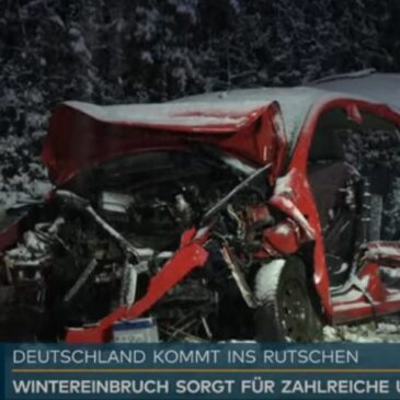 SCHNEECHAOS IN DEUTSCHLAND: Eingeschlossene Autofahrer und Unfälle nach heftigem Wintereinbruch