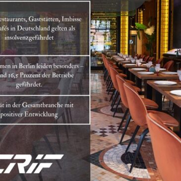 Knapp 15.000 der Gastronomieunternehmen sind insolvenzgefährdet