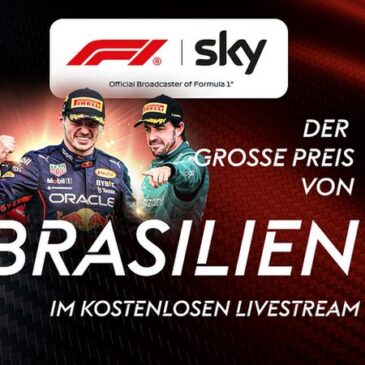 Formel 1: Sky zeigt Großen Preis von Brasilien zusätzlich in der Sky Sport App, auf skysport.de, YouTube und TikTok