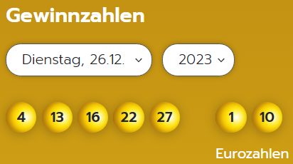 Eurojackpot: Zahlen & Quoten der Dienstags-Ziehung / 1x 120.171 Euro gehen nach Sachsen-Anhalt