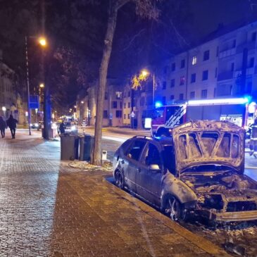 Skoda Fabia brennt in Schönebecker Straße – Polizei sucht Zeugen!