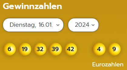 Eurojackpot: Zahlen & Quoten der Dienstags-Ziehung