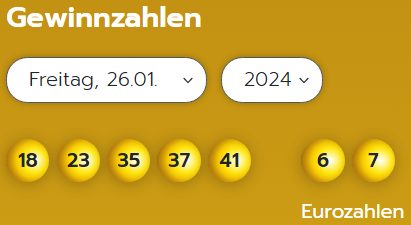 Eurojackpot: Zahlen & Quoten der Freitags-Ziehung