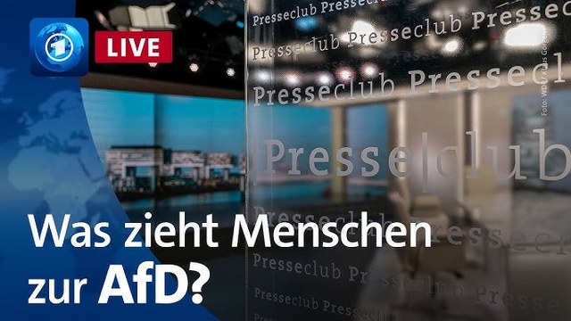 Livestream ARD-Presseclub ab 12:00 Uhr: Im Umfragehoch trotz Massendemos: Was zieht Menschen zur AfD?