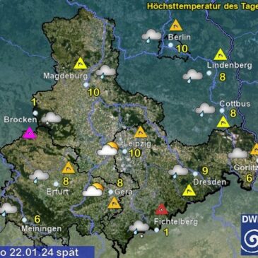 Sachsen-Anhalt Wetter am Montag