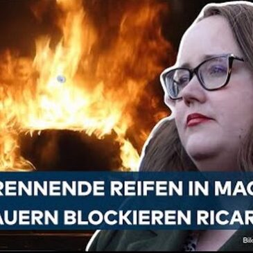 BAUERNPROTESTE: Buh-Rufe! – Landwirte blockieren Grünen-Chefin Ricarda Lang mit Feuern in Magdeburg