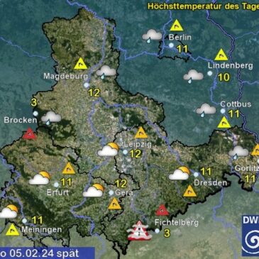 Sachsen-Anhalt Wetter am Montag