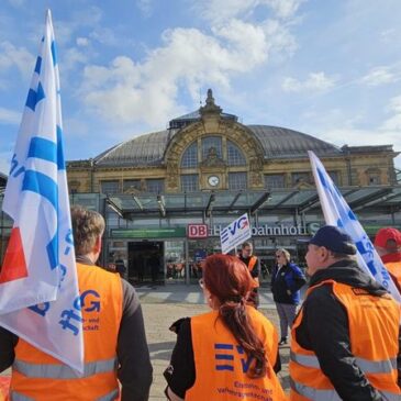 EVG Sachsen-Anhalt: Protest gegen Arbeitsplatzabbau bei DB Cargo Halle