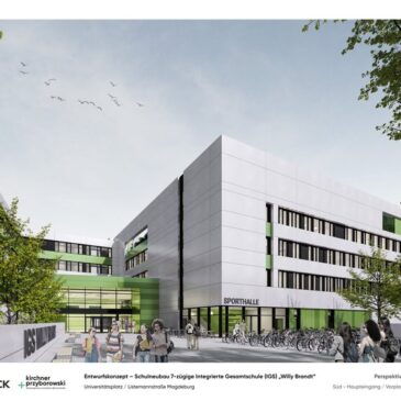 Landeshauptstadt Magdeburg investiert 70 Mio. Euro für Neubau der IGS „Willy Brandt“ /  Vertragsunterzeichnung für Schulkomplex am Universitätsplatz