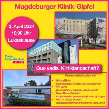 Liberale bitten zum Magdeburger Klinikgipfel