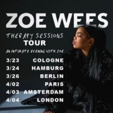 ZOE WEES: Restlos ausverkaufte Konzertreihe „Therapy Sessions“ startet am 23. März